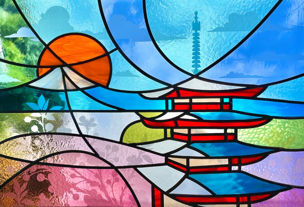 Vitrail Pagode Japonaise