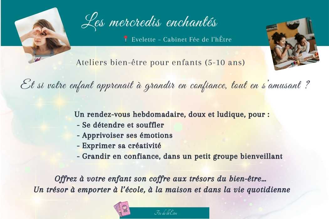 Les mercredis enchantés, ateliers bien-être pour enfants de 5 à 10 ans, Evelette (Ohey)