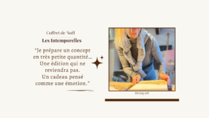 coffret cadeau Noël – art abstrait – création artisanale – édition limitée – idée cadeau chic – œuvre unique – coffret cocooning – artiste Liège